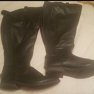 Extra wide calf black riding boots 11W